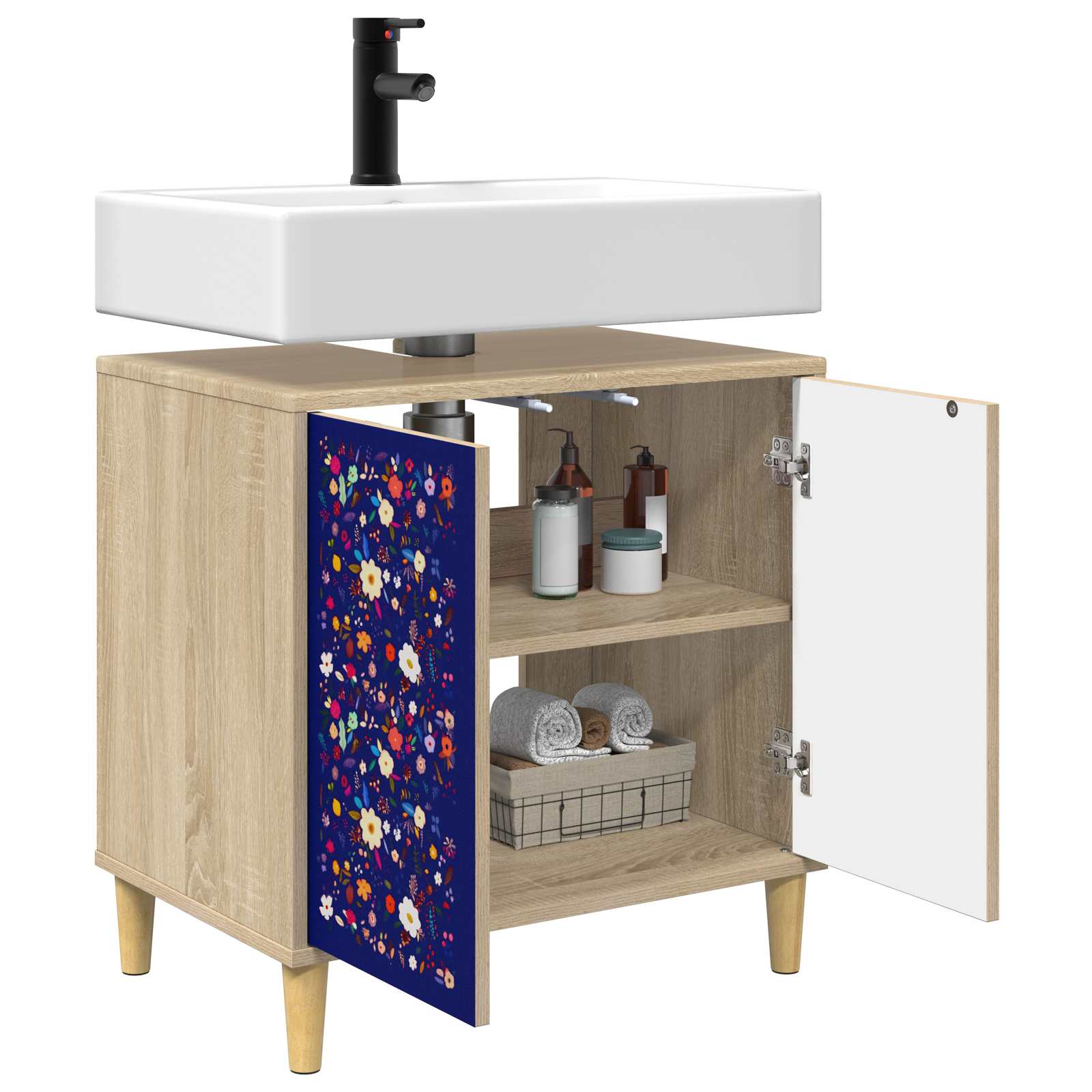 Ντουλάπι Μπάνιου MAINZ Sonoma 60 x 40 x 60 εκ - Pakobazaar