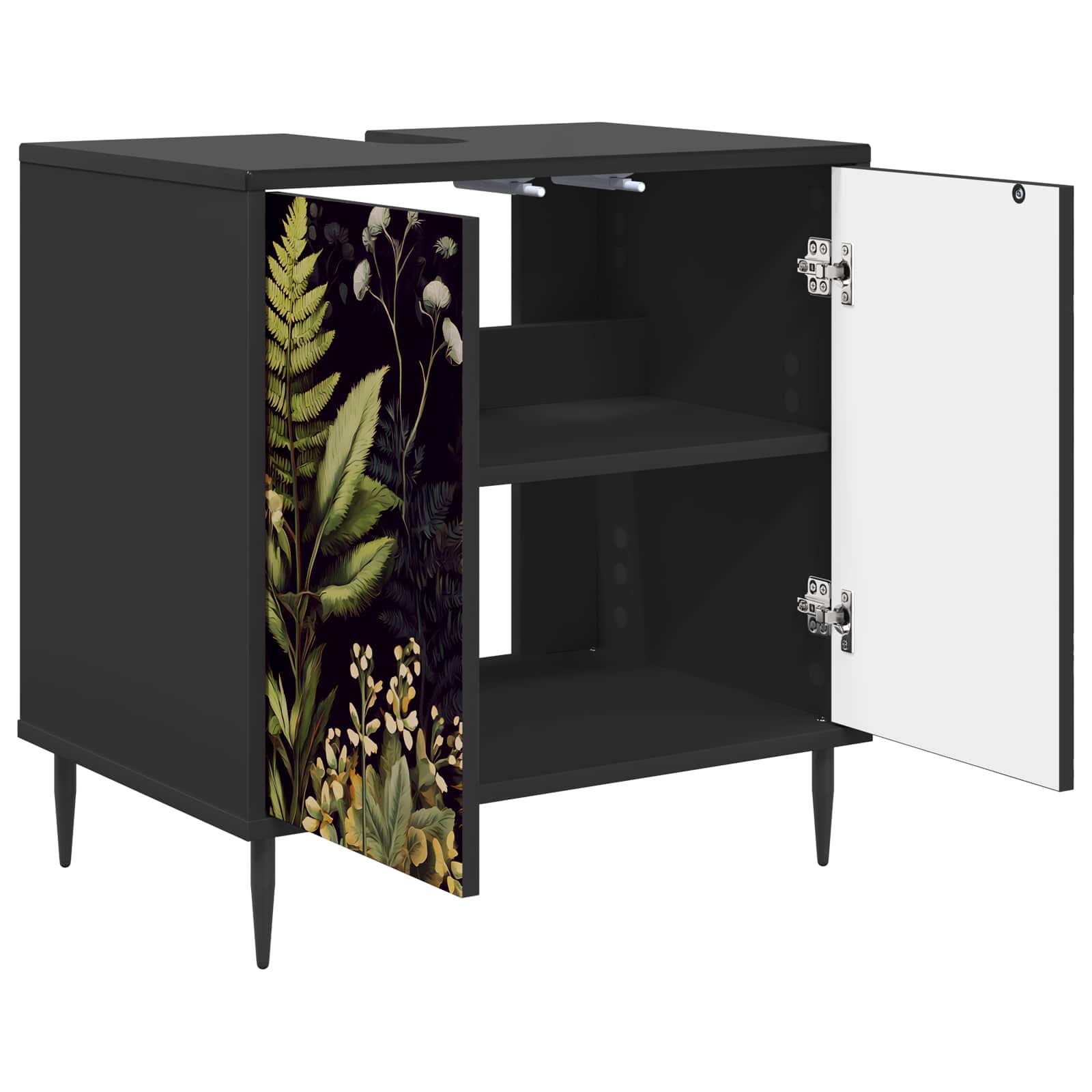 Ντουλάπι Μπάνιου RHENEN Μαύρη Δρυς 60 x 40 x 61 εκ - Pakobazaar
