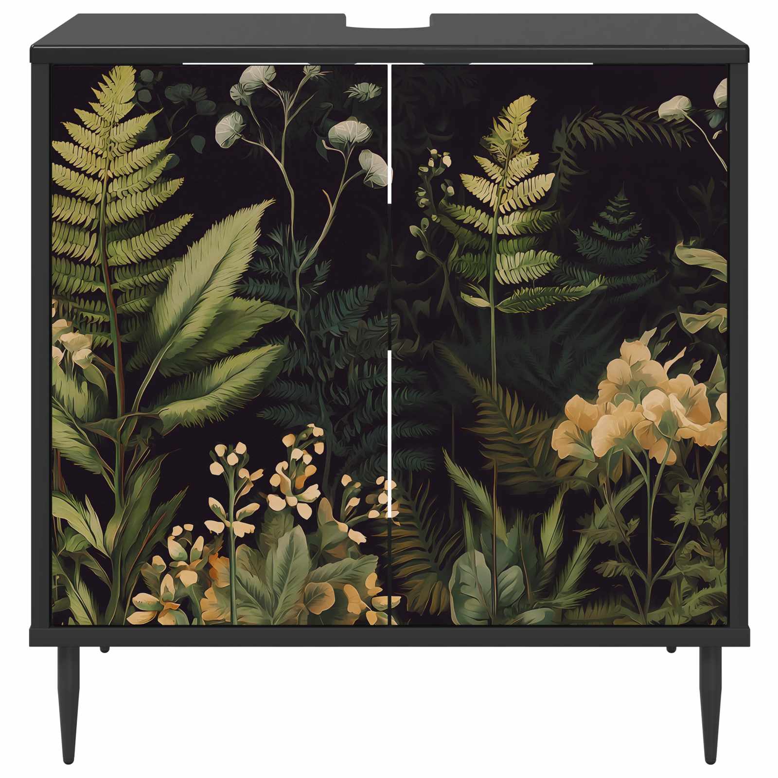Ντουλάπι Μπάνιου RHENEN Μαύρη Δρυς 60 x 40 x 61 εκ - Pakobazaar