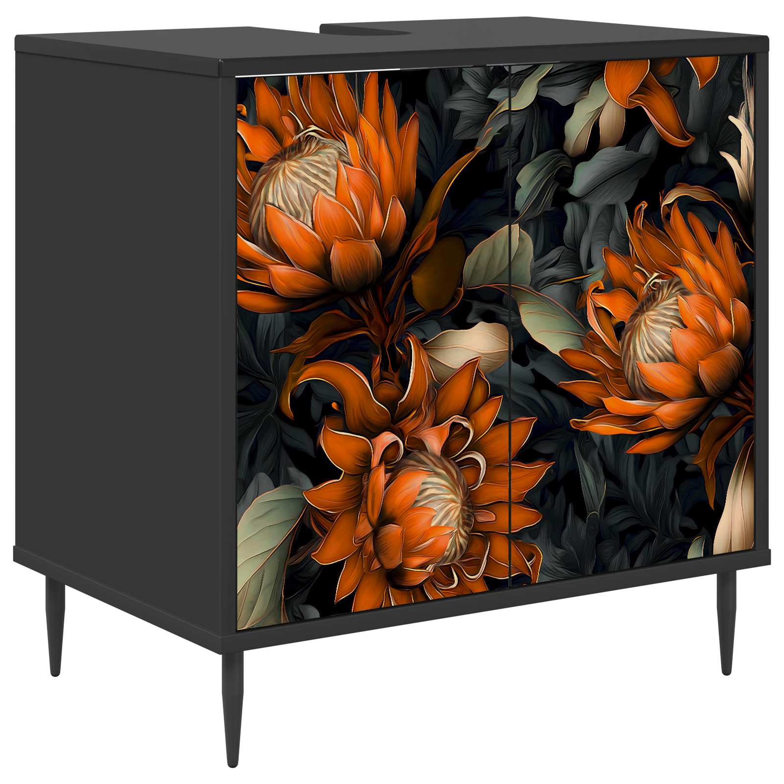 Ντουλάπι Μπάνιου LOCHEM Μαύρη Δρυς 60 x 40 x 61 εκ - Pakobazaar