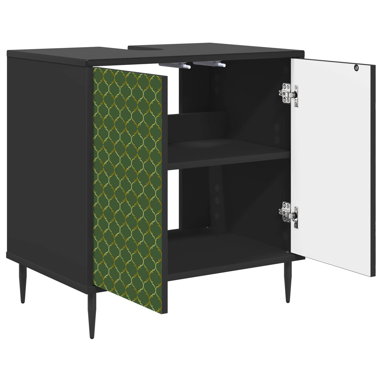 Ντουλάπι Μπάνιου GELEEN Μαύρη Δρυς 60 x 40 x 61 εκ - Pakobazaar