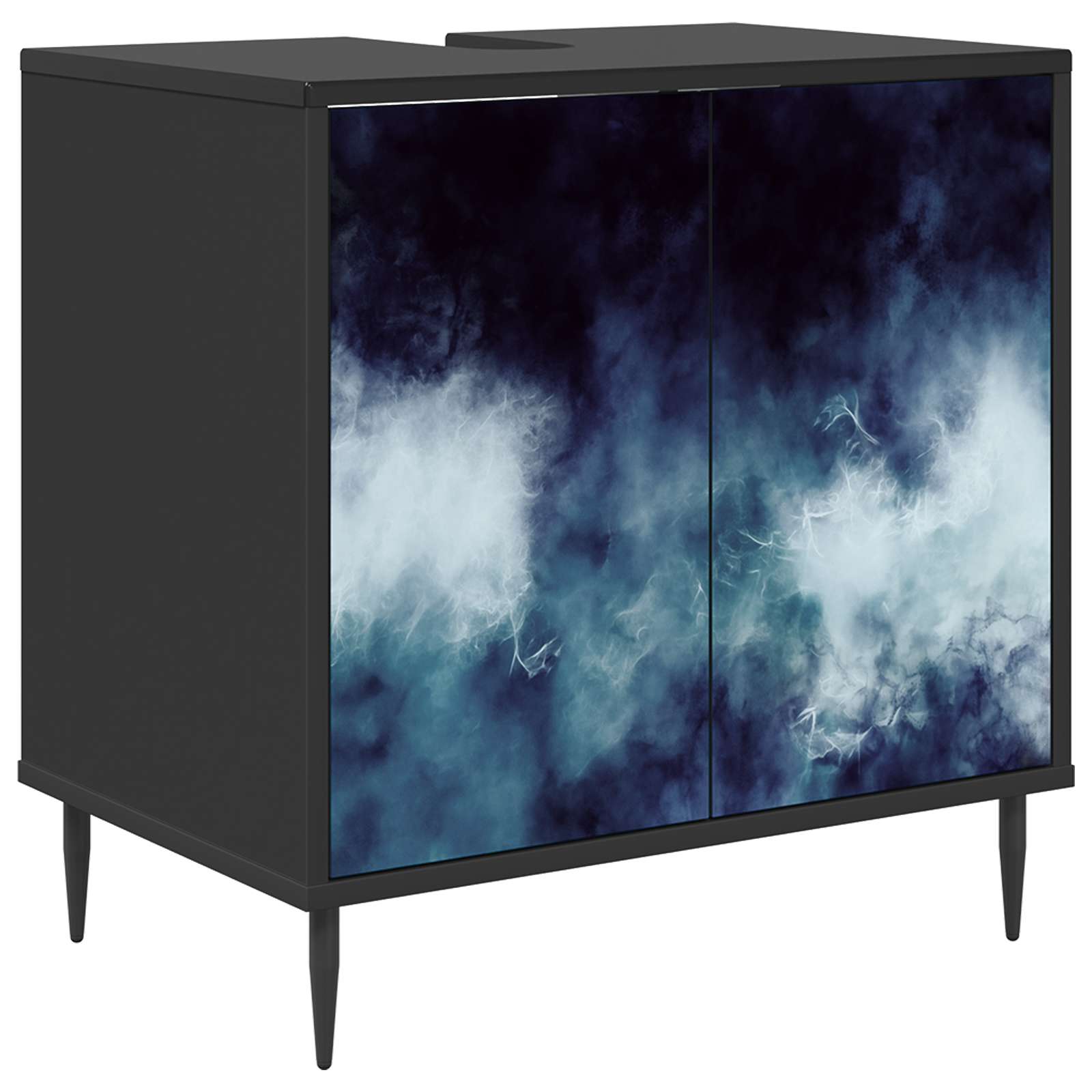 Ντουλάπι Μπάνιου RAALTE Μαύρη Δρυς 60 x 40 x 61 εκ - Pakobazaar