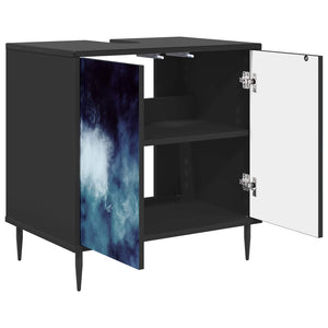 Ντουλάπι Μπάνιου RAALTE Μαύρη Δρυς 60 x 40 x 61 εκ - Pakobazaar