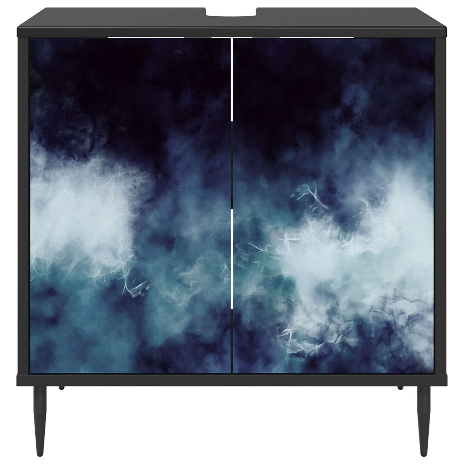 Ντουλάπι Μπάνιου RAALTE Μαύρη Δρυς 60 x 40 x 61 εκ - Pakobazaar