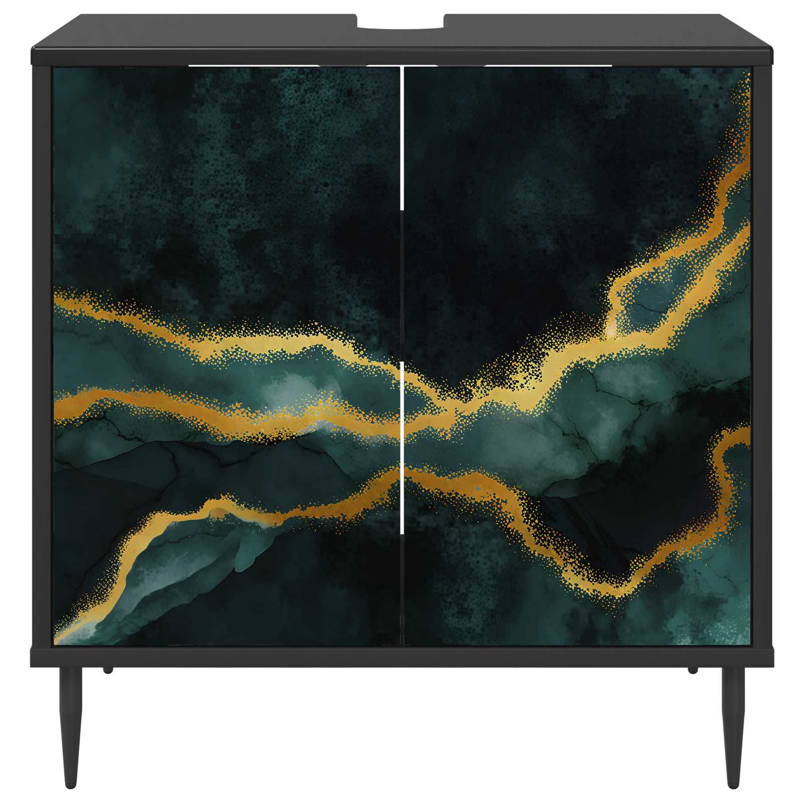 Ντουλάπι Μπάνιου WIJHE Μαύρη Δρυς 60 x 40 x 61 εκ - Pakobazaar