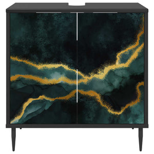 Ντουλάπι Μπάνιου WIJHE Μαύρη Δρυς 60 x 40 x 61 εκ - Pakobazaar