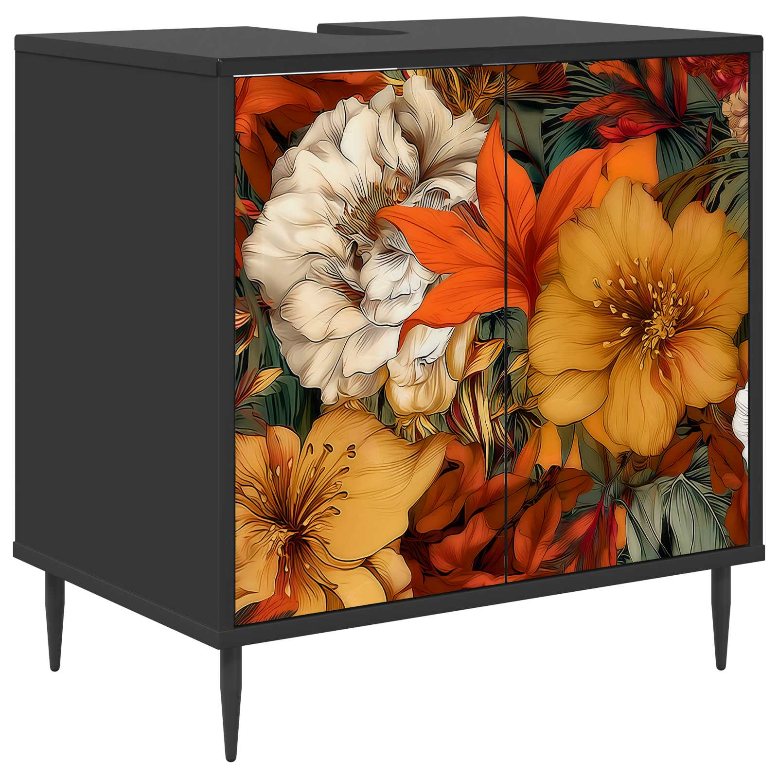 Ντουλάπι Μπάνιου GENNEP Μαύρη Δρυς 60 x 40 x 61 εκ - Pakobazaar