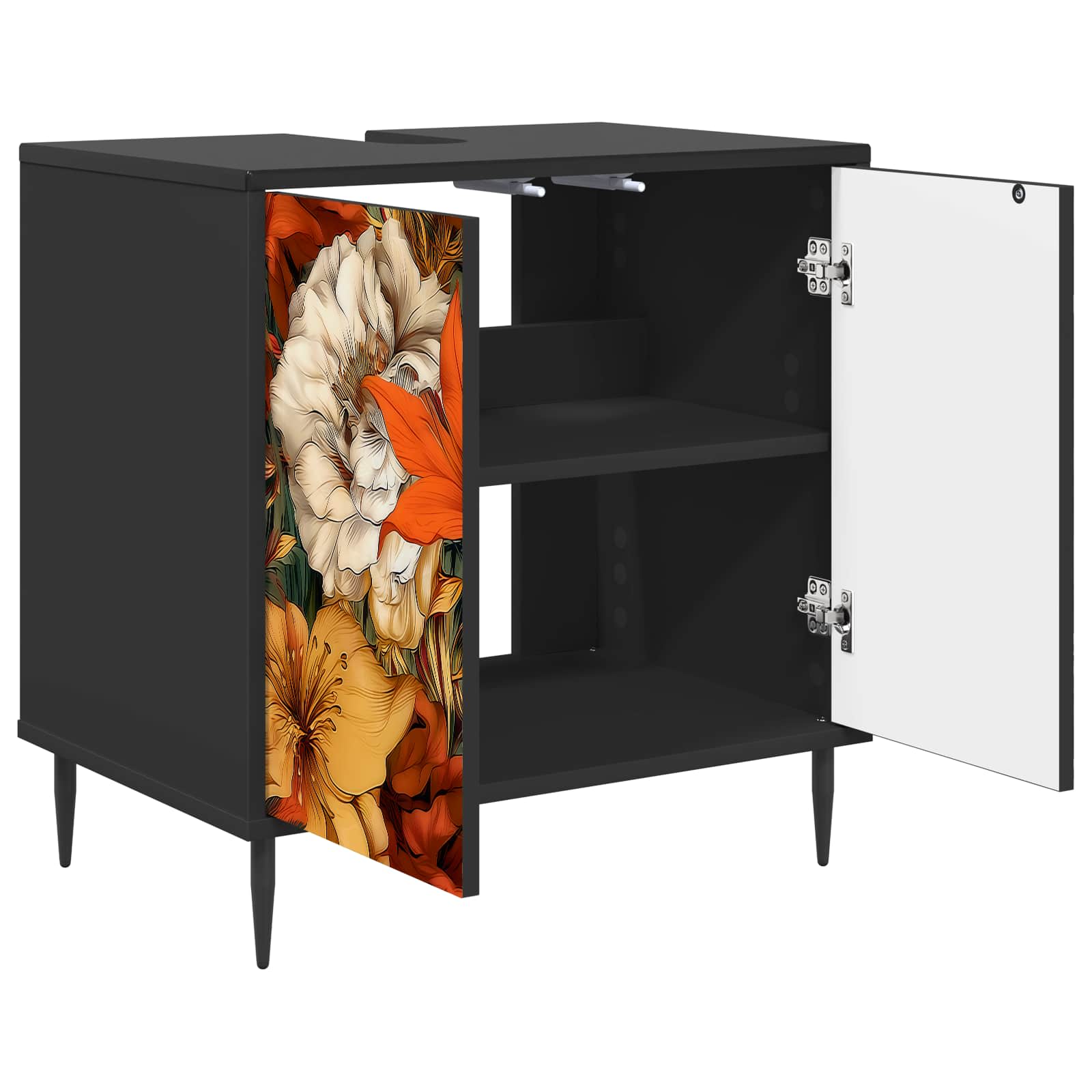 Ντουλάπι Μπάνιου GENNEP Μαύρη Δρυς 60 x 40 x 61 εκ - Pakobazaar