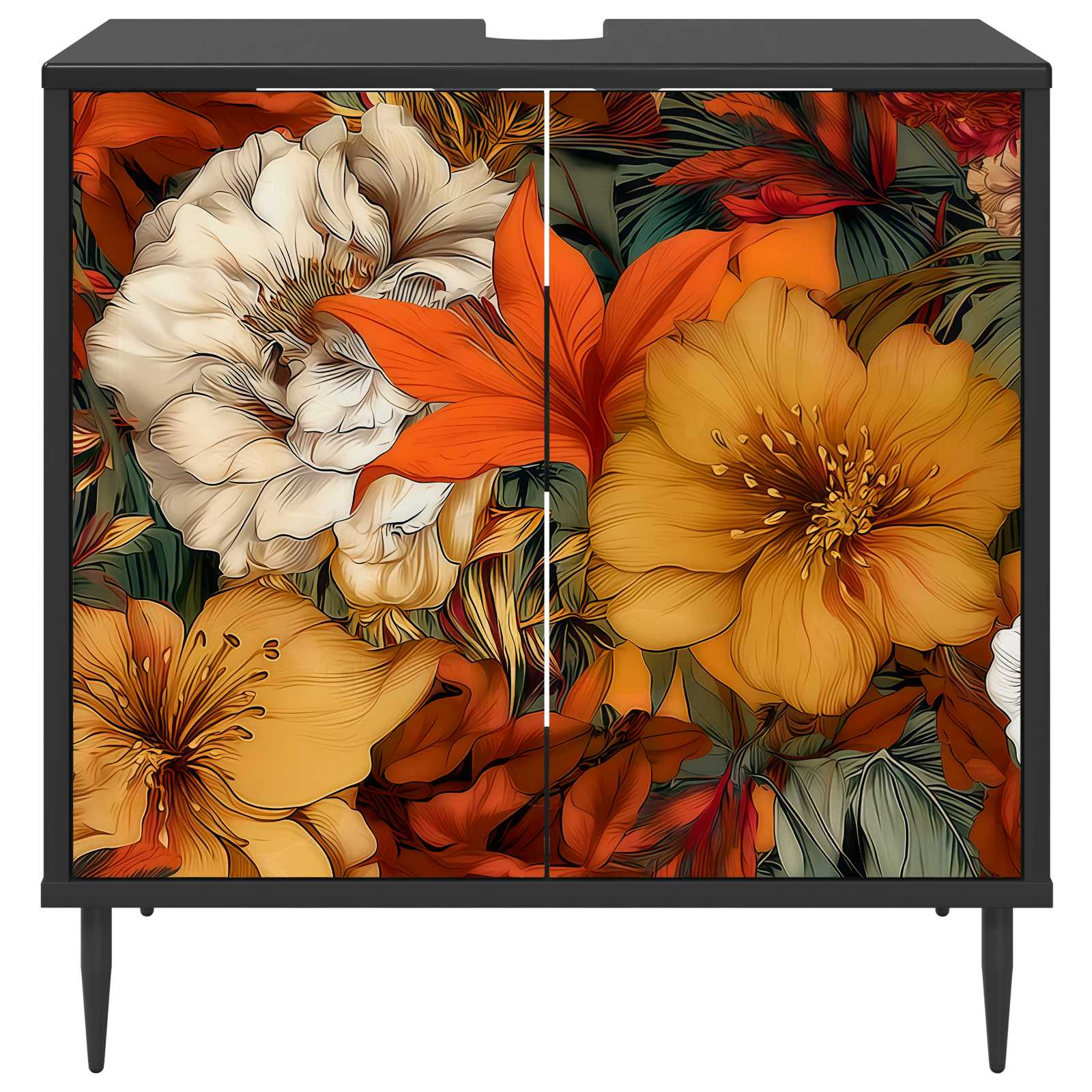 Ντουλάπι Μπάνιου GENNEP Μαύρη Δρυς 60 x 40 x 61 εκ - Pakobazaar