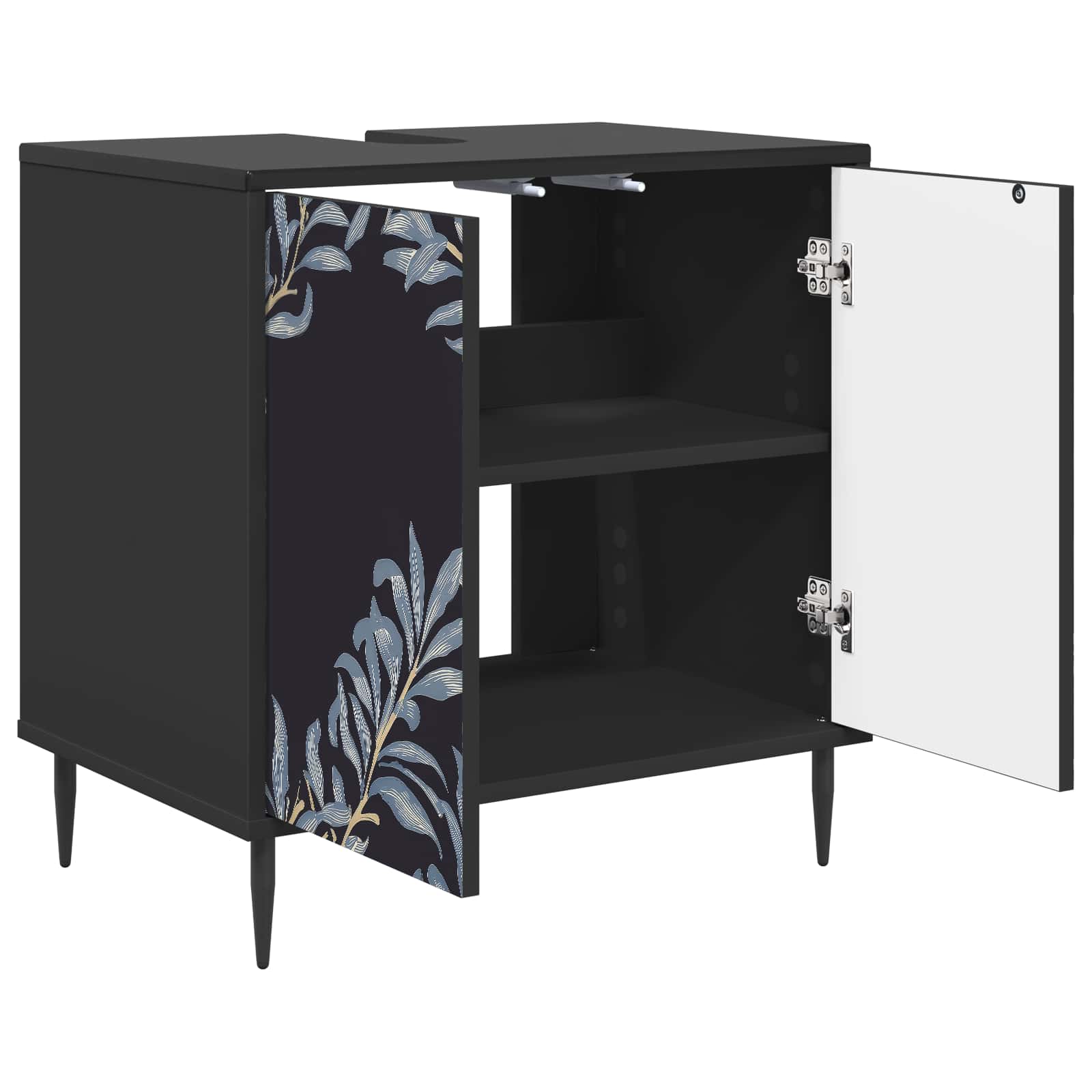 Ντουλάπι Μπάνιου DOKKUM Μαύρη Δρυς 60 x 40 x 61 εκ - Pakobazaar