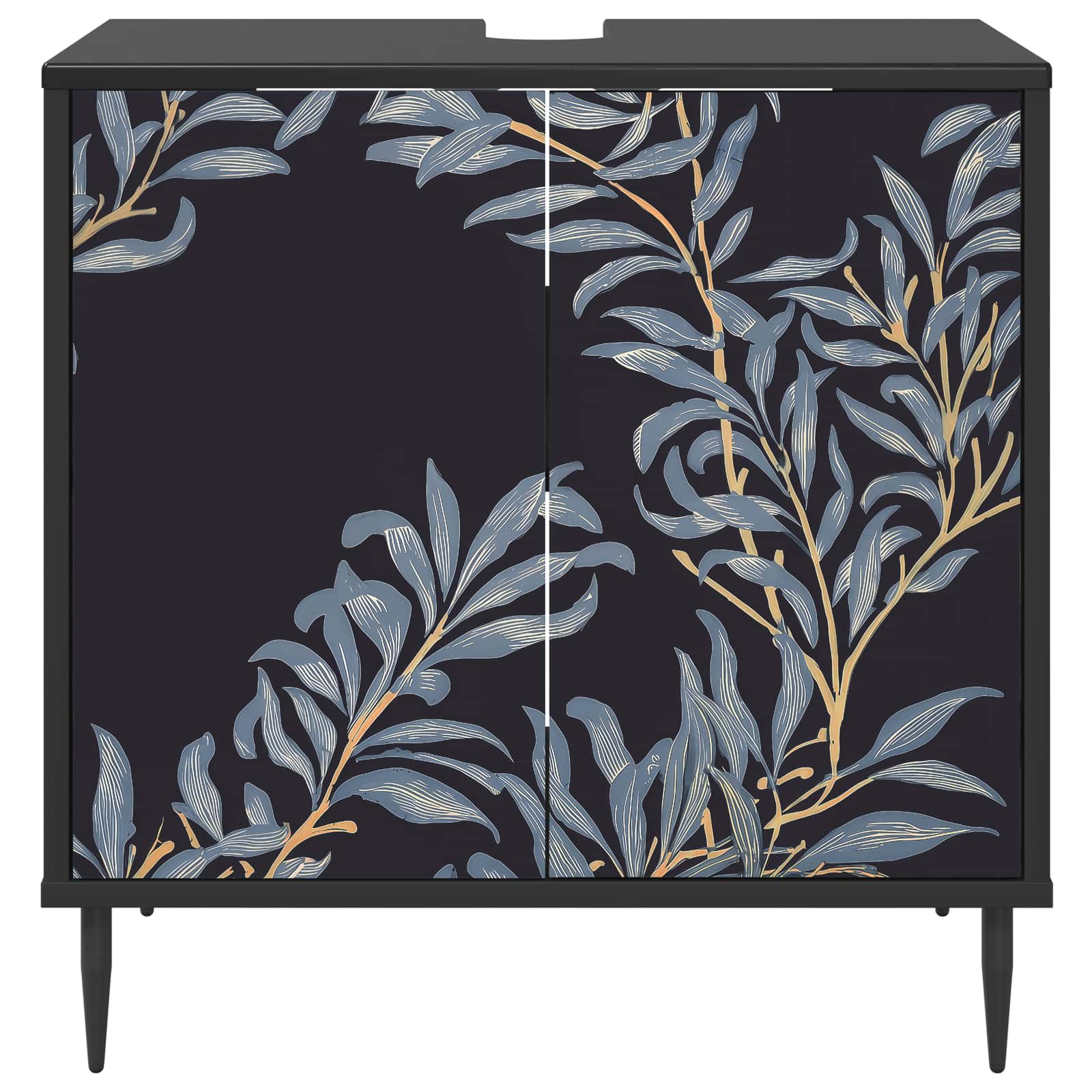 Ντουλάπι Μπάνιου DOKKUM Μαύρη Δρυς 60 x 40 x 61 εκ - Pakobazaar