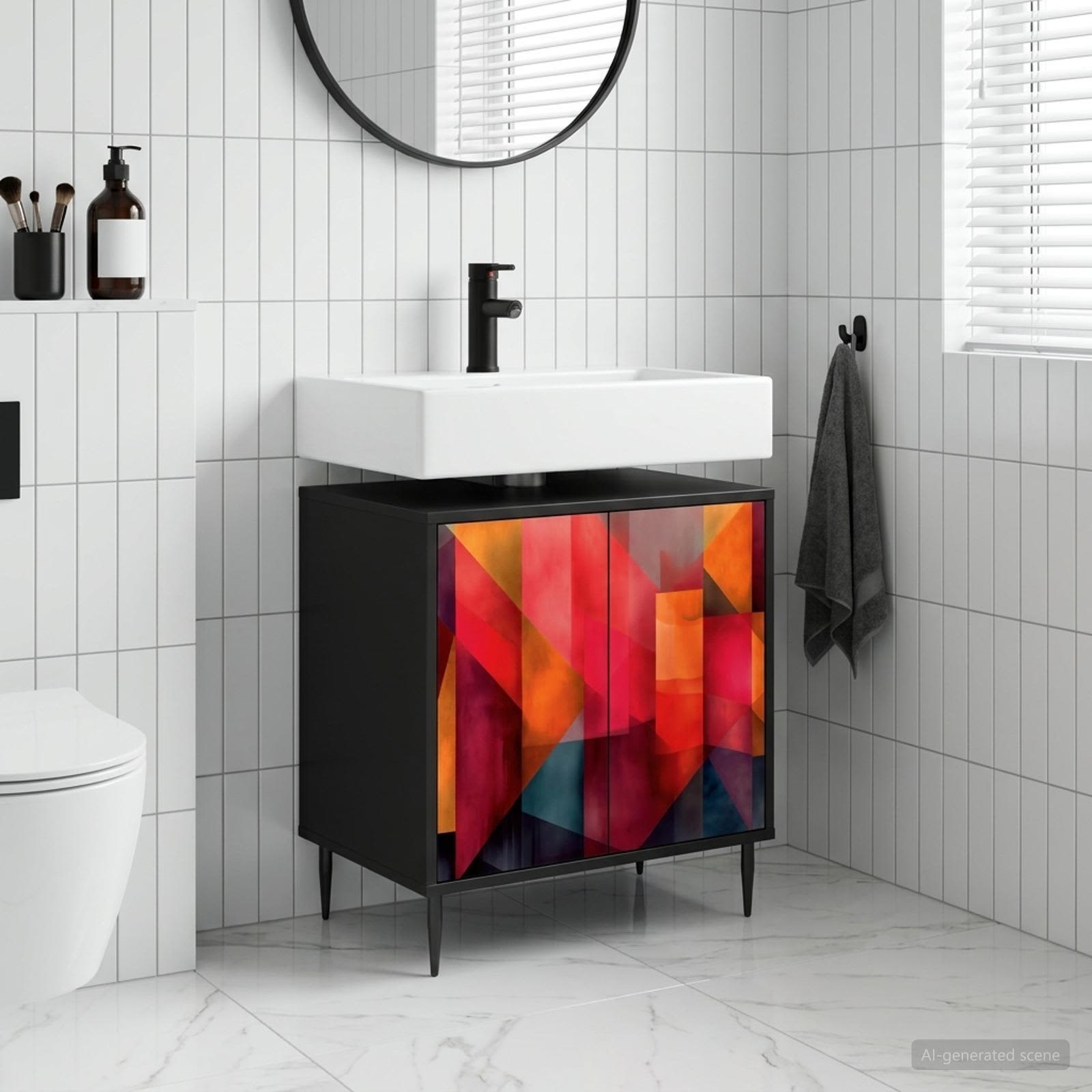 Ντουλάπι Μπάνιου HEESCH Μαύρη Δρυς 60 x 40 x 61 εκ