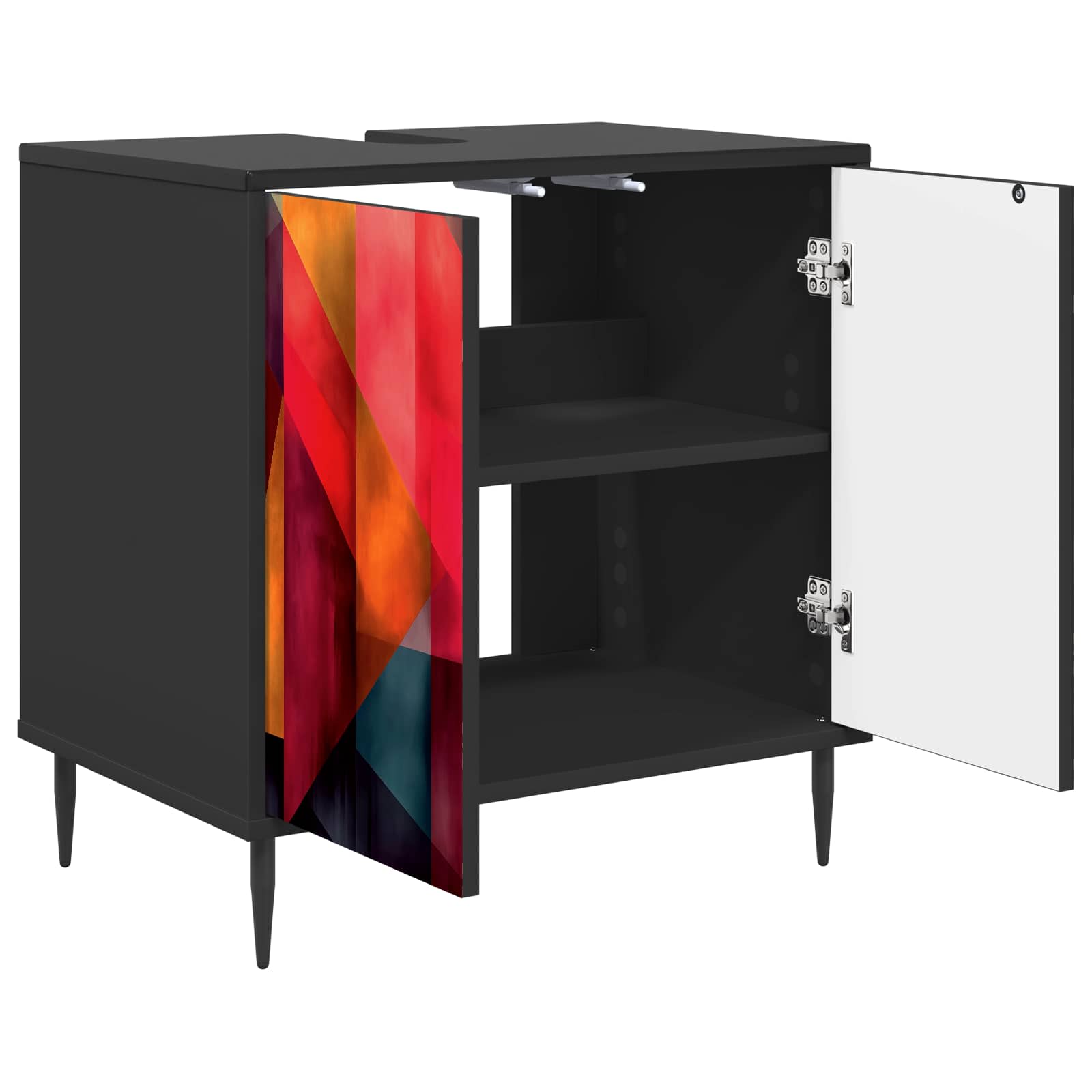 Ντουλάπι Μπάνιου HEESCH Μαύρη Δρυς 60 x 40 x 61 εκ - Pakobazaar