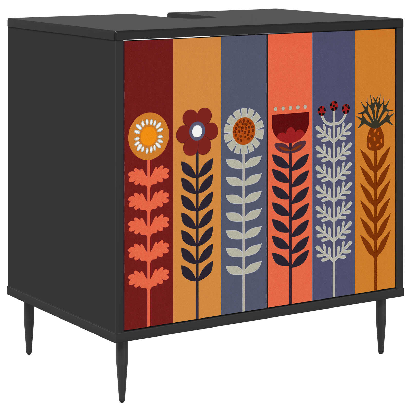 Ντουλάπι Μπάνιου ESSEN Μαύρη Δρυς 60 x 40 x 61 εκ - Pakobazaar