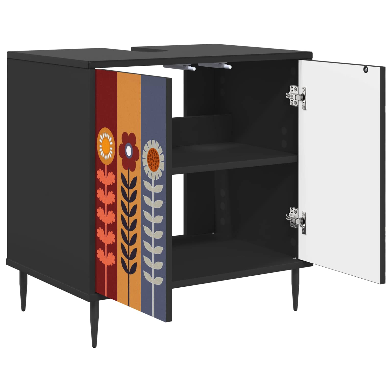 Ντουλάπι Μπάνιου ESSEN Μαύρη Δρυς 60 x 40 x 61 εκ - Pakobazaar