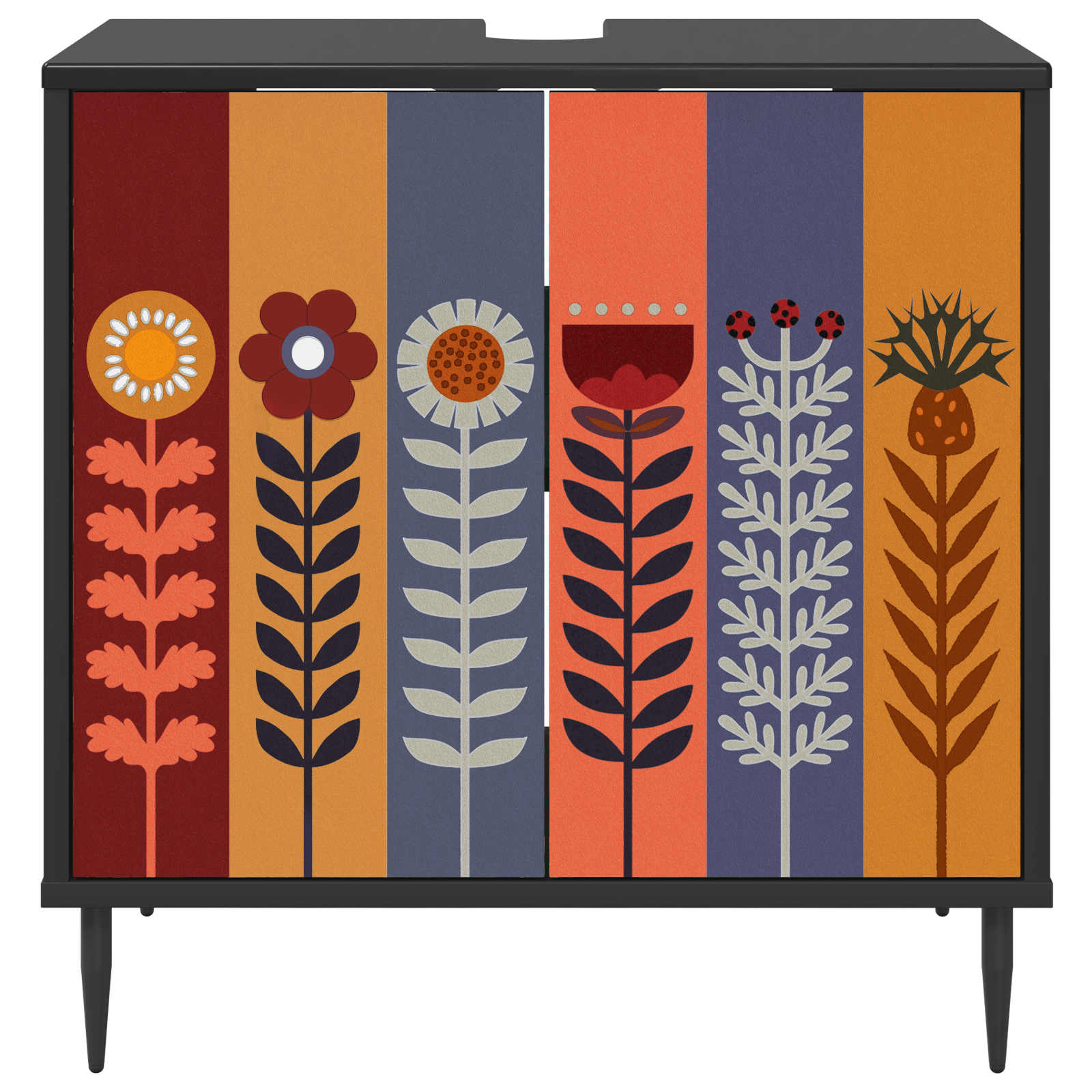 Ντουλάπι Μπάνιου ESSEN Μαύρη Δρυς 60 x 40 x 61 εκ - Pakobazaar