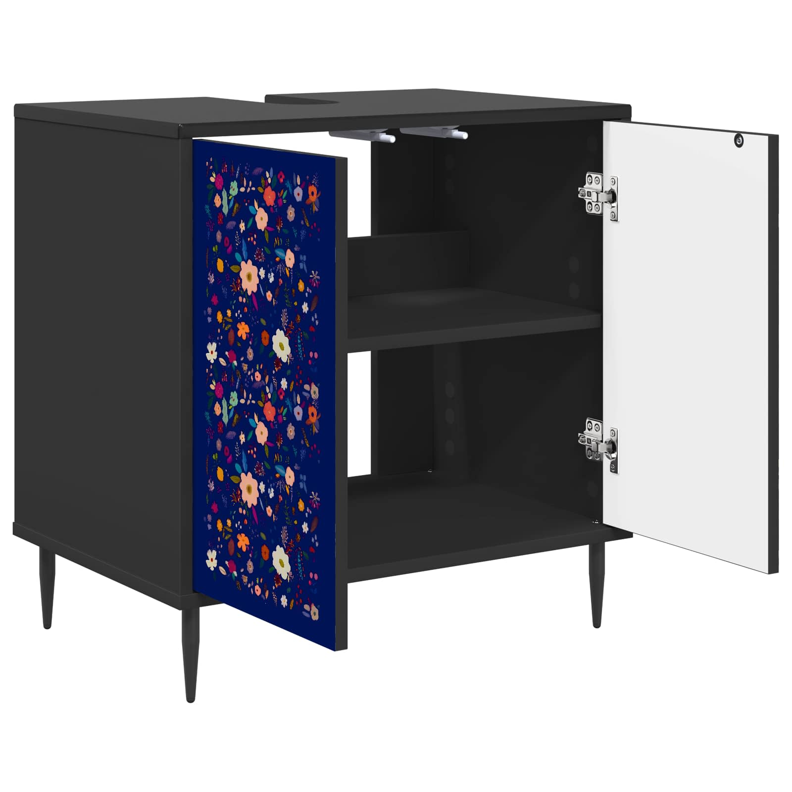 Ντουλάπι Μπάνιου MAINZ Μαύρη Δρυς 60 x 40 x 61 εκ - Pakobazaar