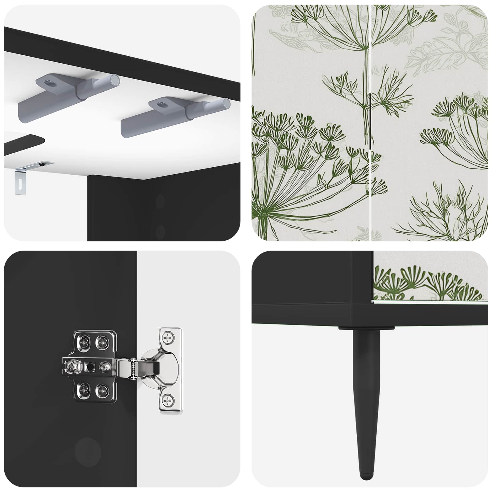 Ντουλάπι Μπάνιου GOTHA Μαύρη Δρυς 60 x 40 x 61 εκ - Pakobazaar