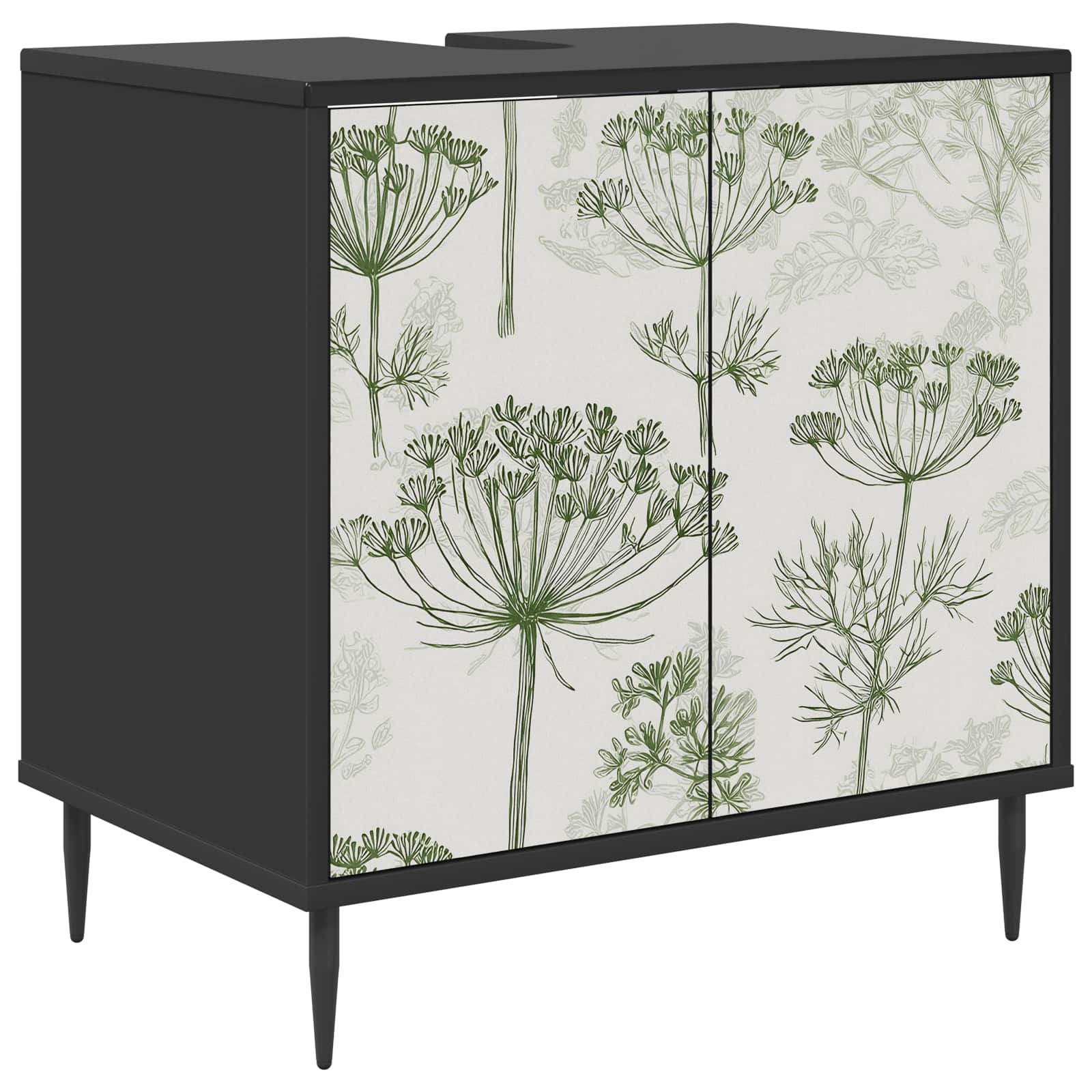 Ντουλάπι Μπάνιου GOTHA Μαύρη Δρυς 60 x 40 x 61 εκ - Pakobazaar
