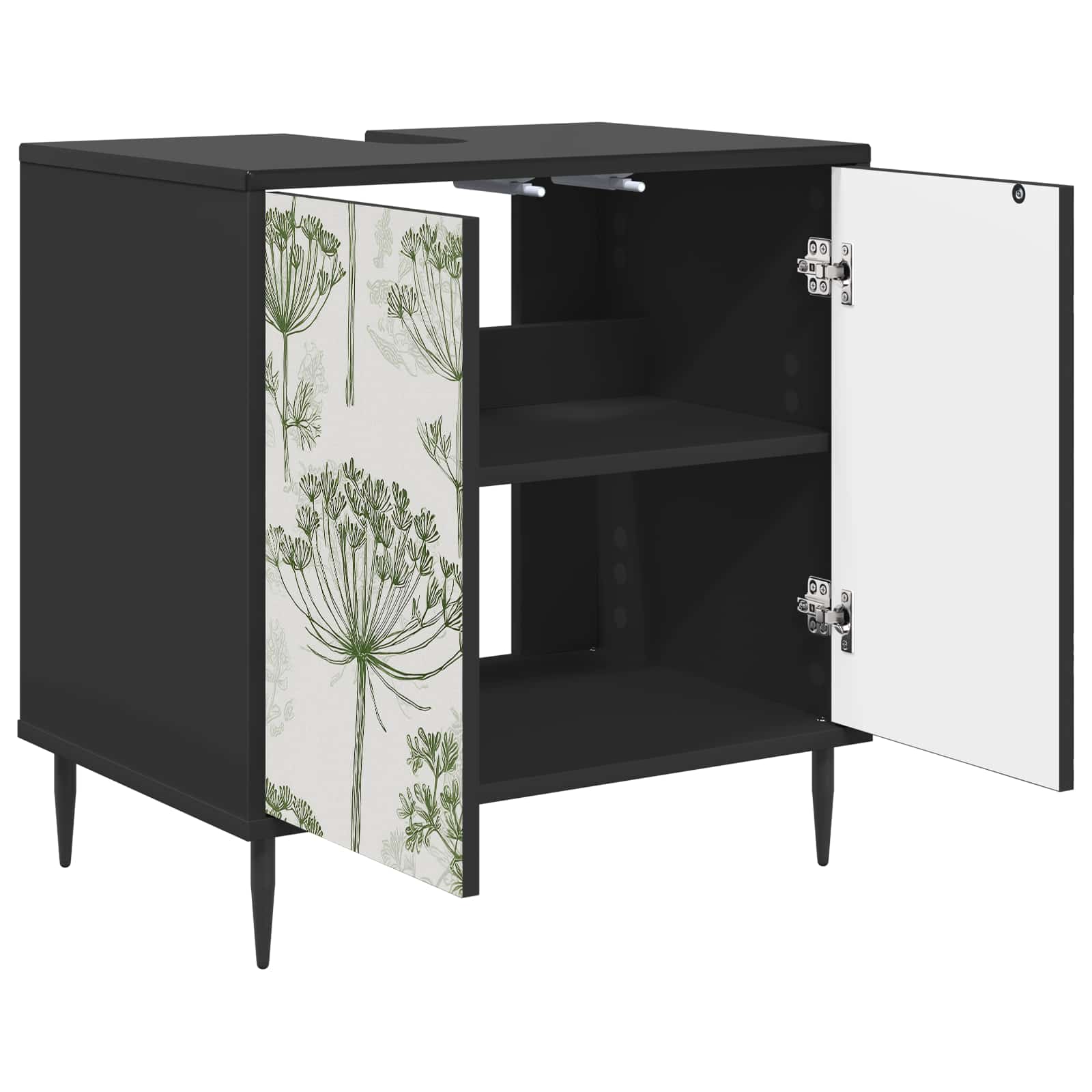 Ντουλάπι Μπάνιου GOTHA Μαύρη Δρυς 60 x 40 x 61 εκ - Pakobazaar