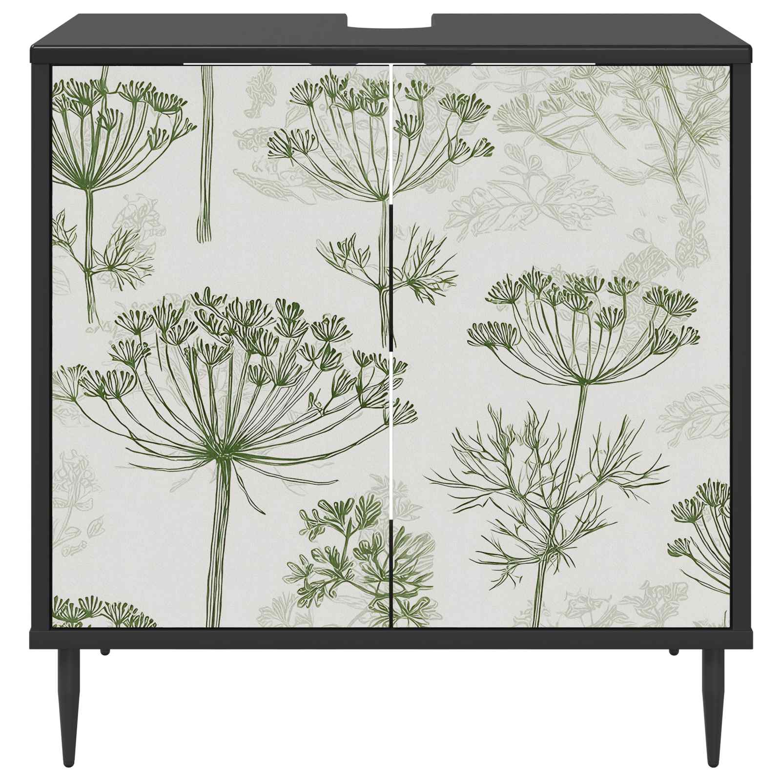 Ντουλάπι Μπάνιου GOTHA Μαύρη Δρυς 60 x 40 x 61 εκ - Pakobazaar