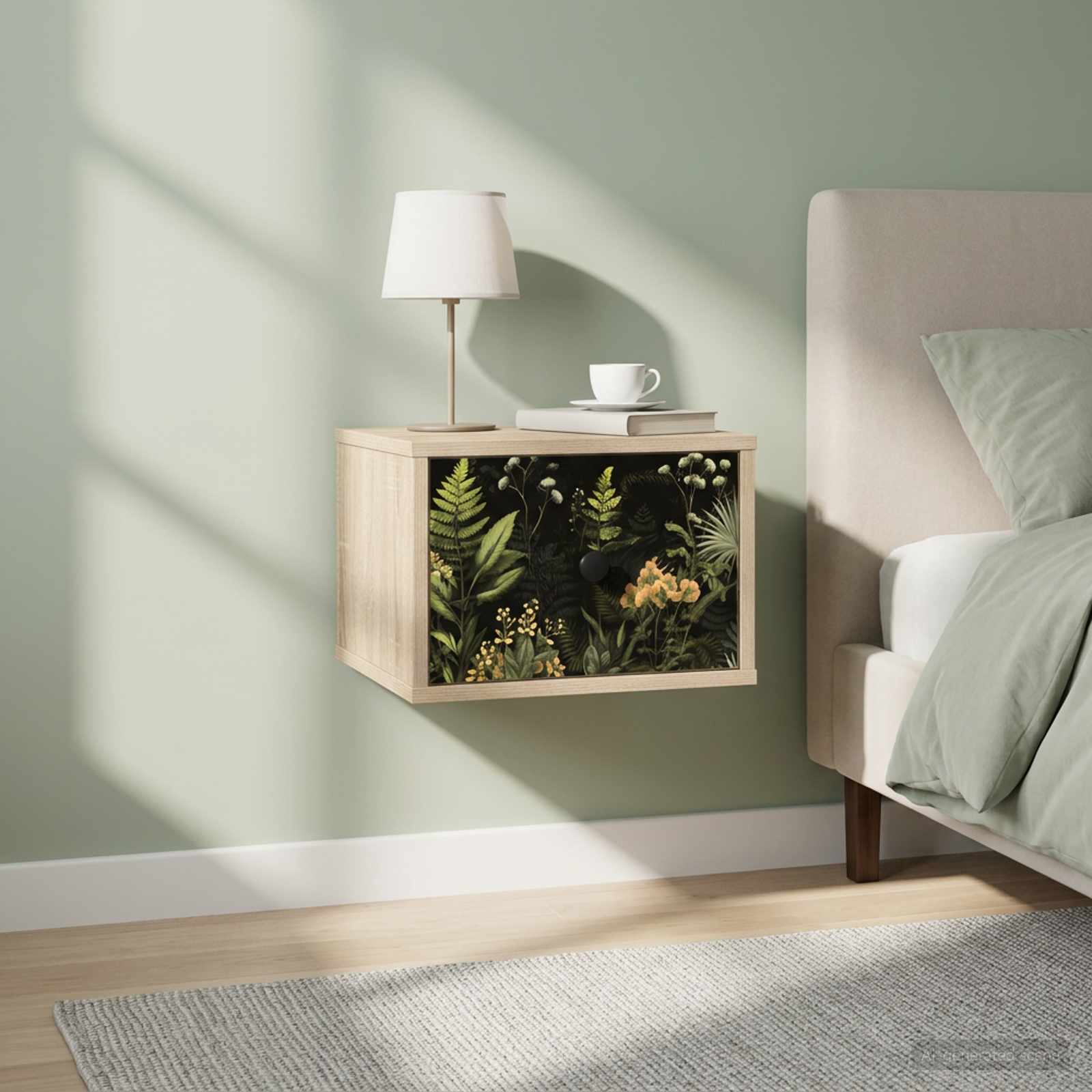 Τοίχου κομοδίνο RHENEN 2 τμχ. Sonoma Δρυς 36 x 33 x 25 εκ.