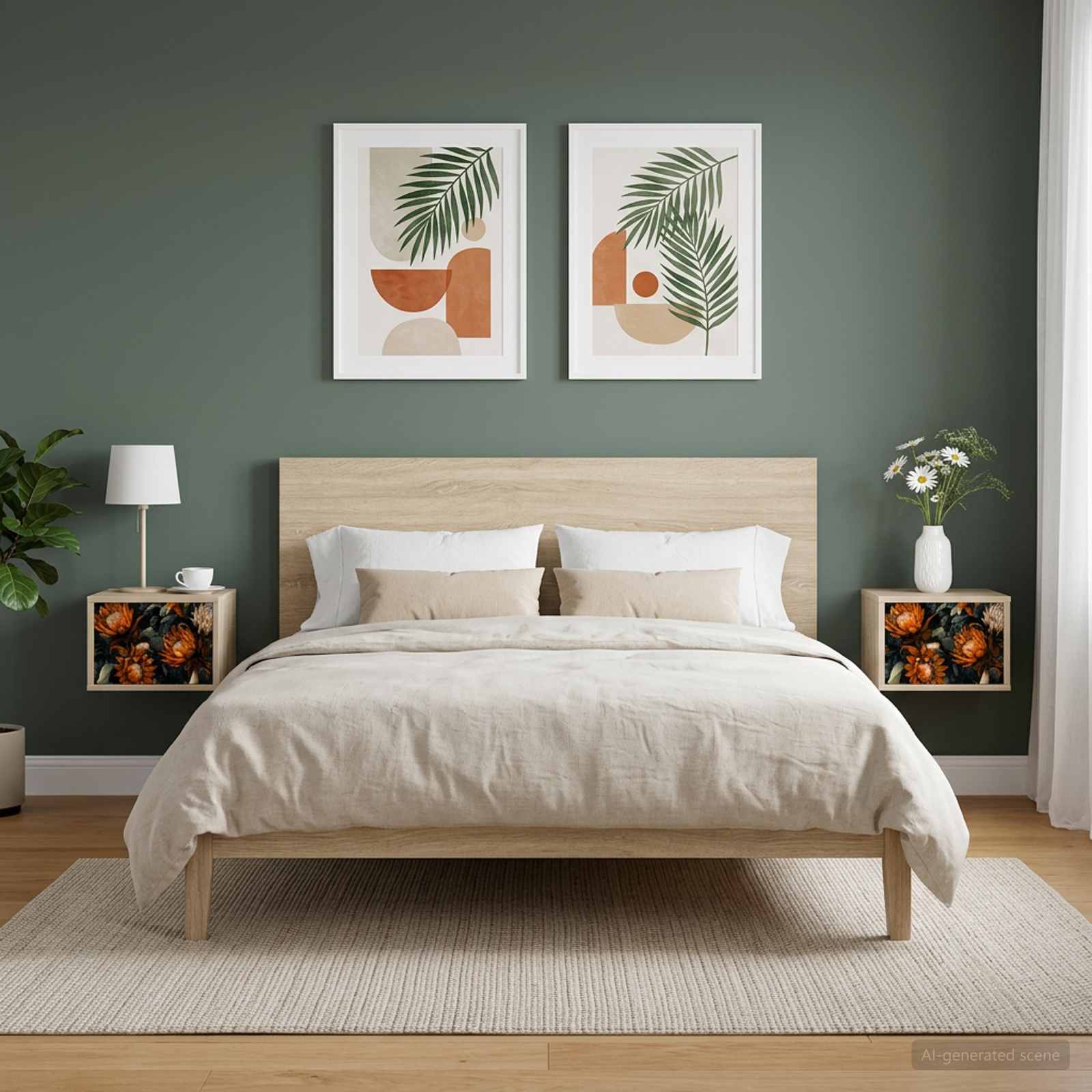 Τοίχου κομοδίνο LOCHEM 2 τμχ. Sonoma Δρυς 36 x 33 x 25 εκ. - Pakobazaar