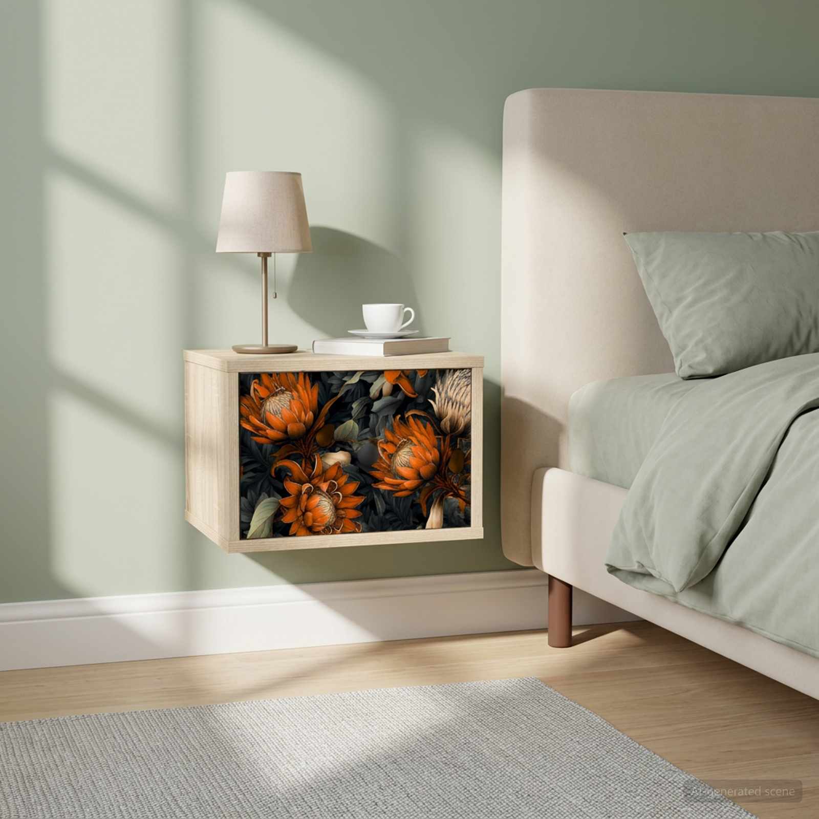 Τοίχου κομοδίνο LOCHEM 2 τμχ. Sonoma Δρυς 36 x 33 x 25 εκ. - Pakobazaar