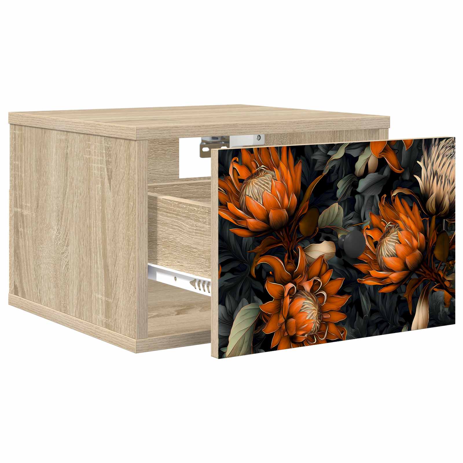 Τοίχου κομοδίνο LOCHEM 2 τμχ. Sonoma Δρυς 36 x 33 x 25 εκ. - Pakobazaar