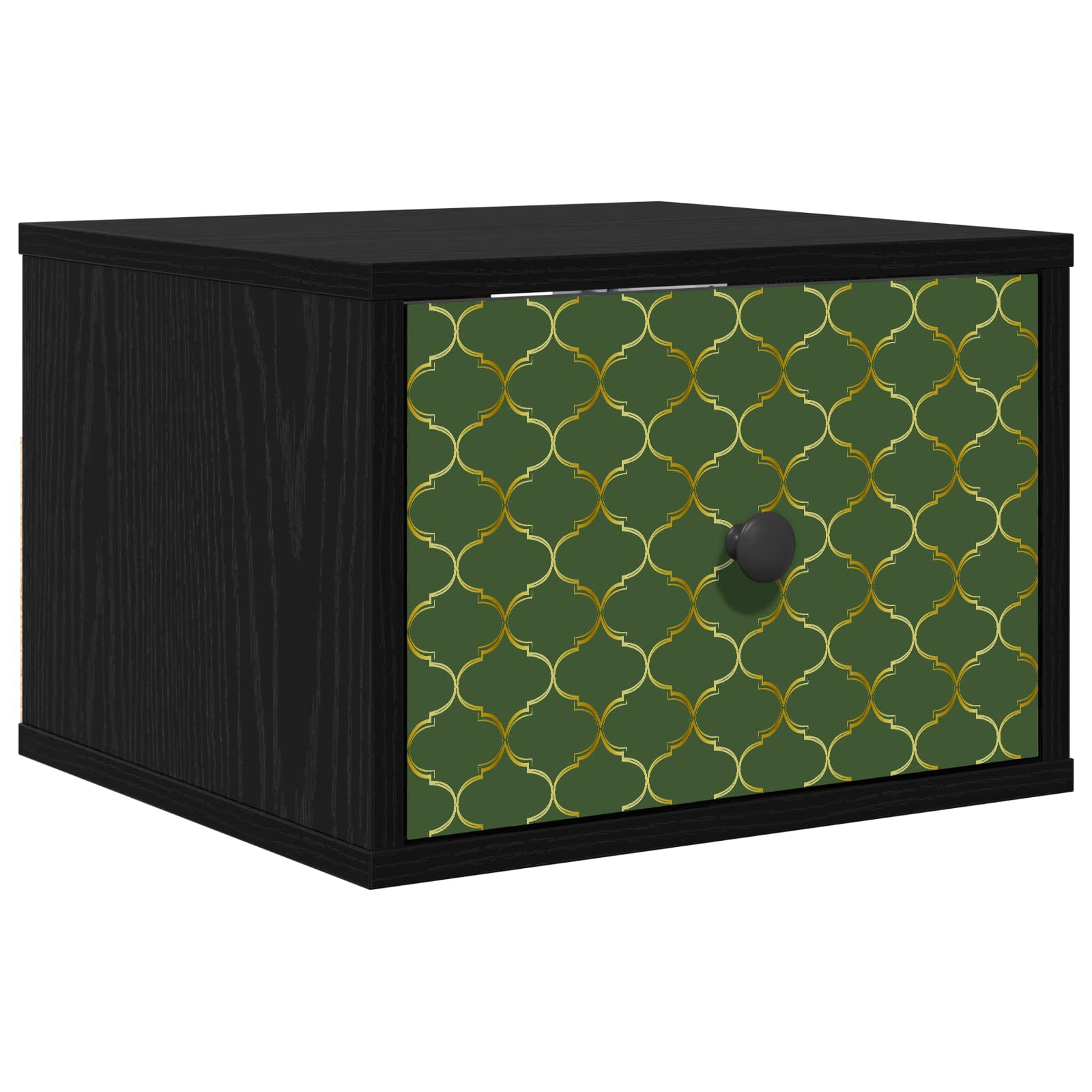 Τοίχου κομοδίνο GELEEN Μαύρη Δρυς 36 x 33 x 25 εκ. - Pakobazaar