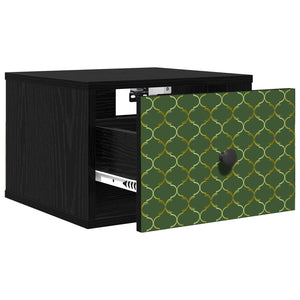 Τοίχου κομοδίνο GELEEN 2 τμχ. Μαύρη Δρυς 36 x 33 x 25 εκ.