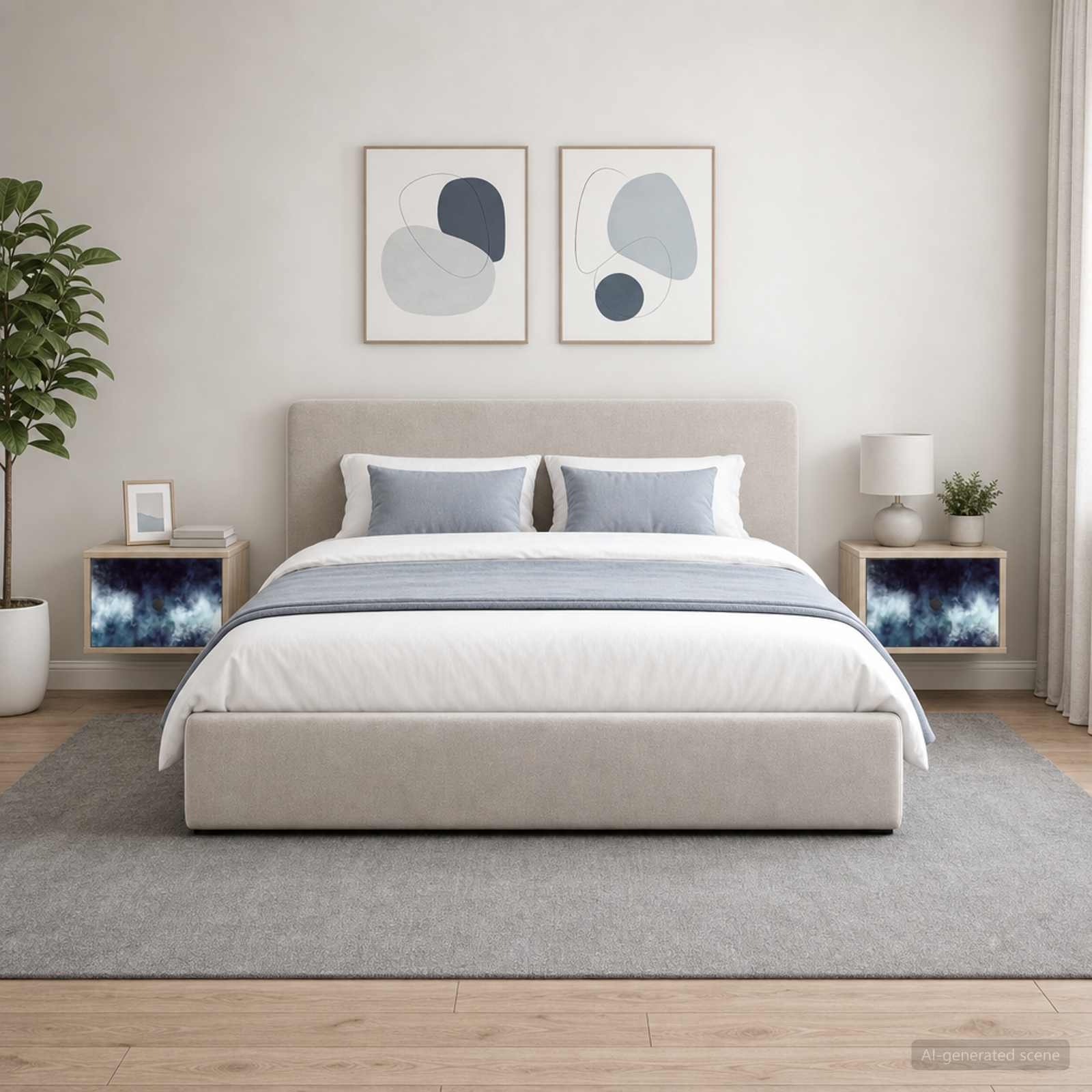 Τοίχου κομοδίνο RAALTE 2 τμχ. Sonoma Δρυς 36 x 33 x 25 εκ. - Pakobazaar