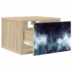 Τοίχου κομοδίνο RAALTE 2 τμχ. Sonoma Δρυς 36 x 33 x 25 εκ. - Pakobazaar