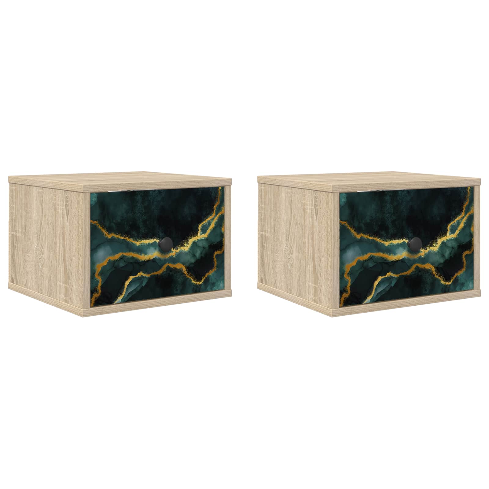 Τοίχου κομοδίνο WIJHE 2 τμχ. Sonoma Δρυς 36 x 33 x 25 εκ.