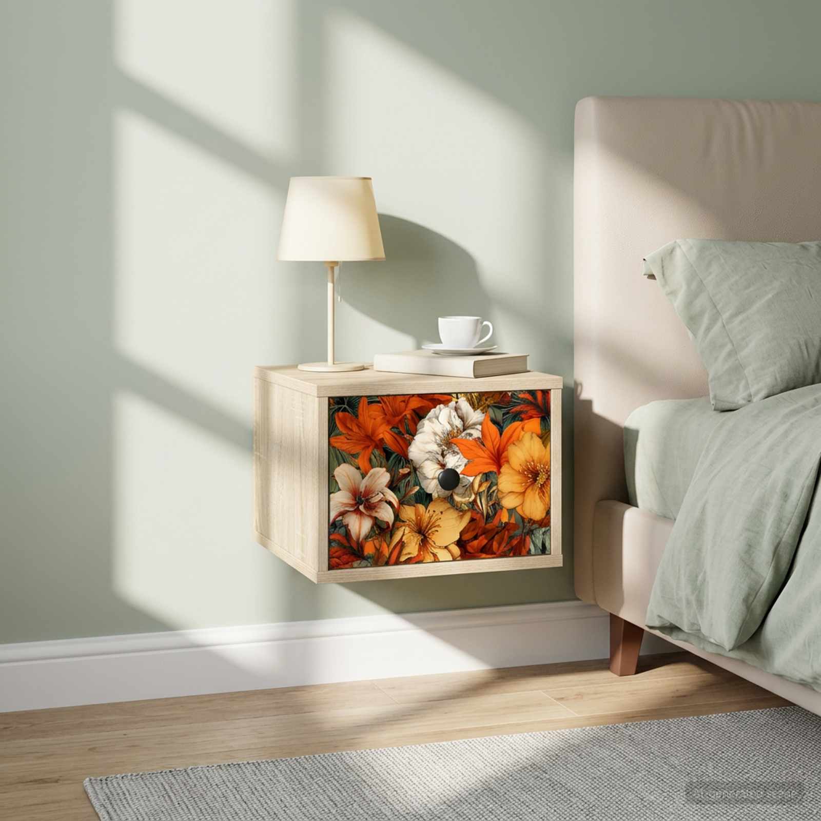 Τοίχου κομοδίνο GENNEP 2 τμχ. Sonoma Δρυς 36 x 33 x 25 εκ. - Pakobazaar