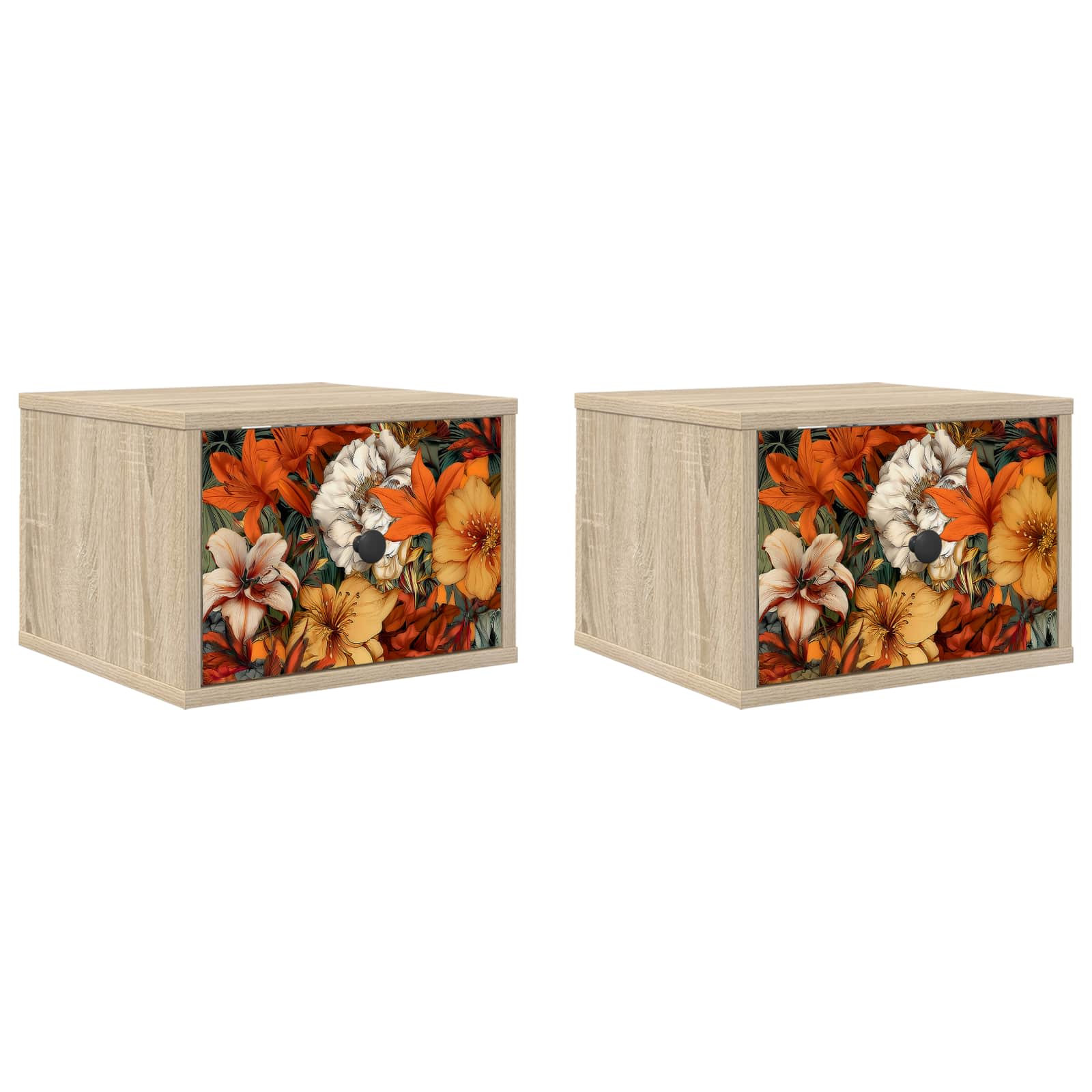 Τοίχου κομοδίνο GENNEP 2 τμχ. Sonoma Δρυς 36 x 33 x 25 εκ. - Pakobazaar