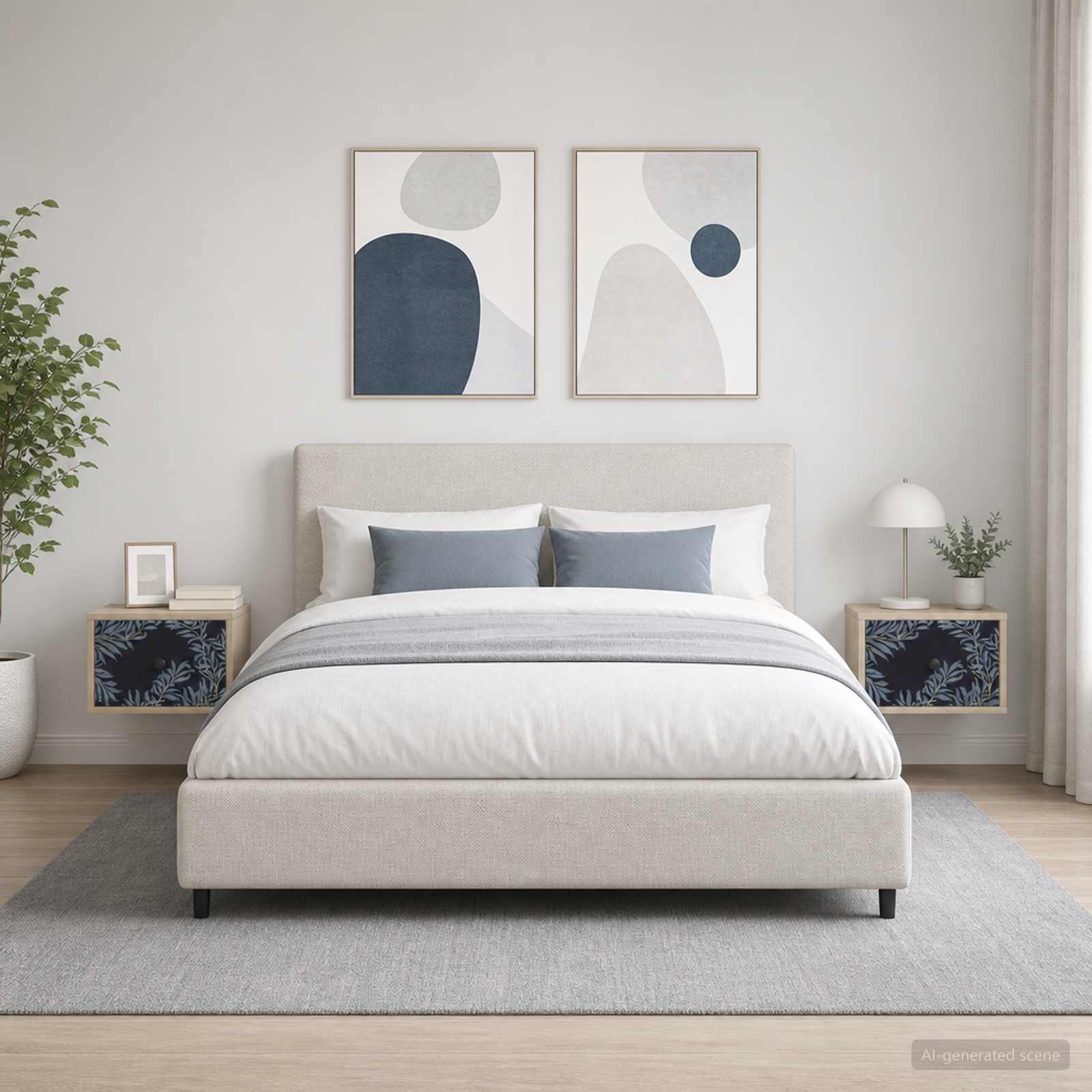 Τοίχου κομοδίνο DOKKUM 2 τμχ. Sonoma Δρυς 36 x 33 x 25 εκ. - Pakobazaar