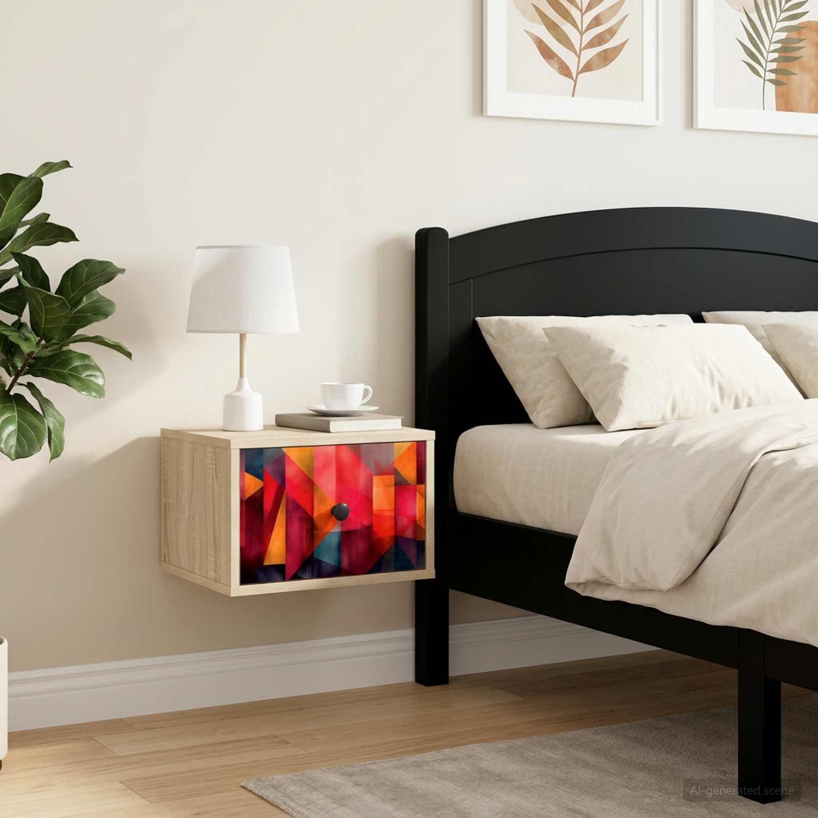 Τοίχου κομοδίνο HEESCH 2 τμχ. Sonoma Δρυς 36 x 33 x 25 εκ. - Pakobazaar
