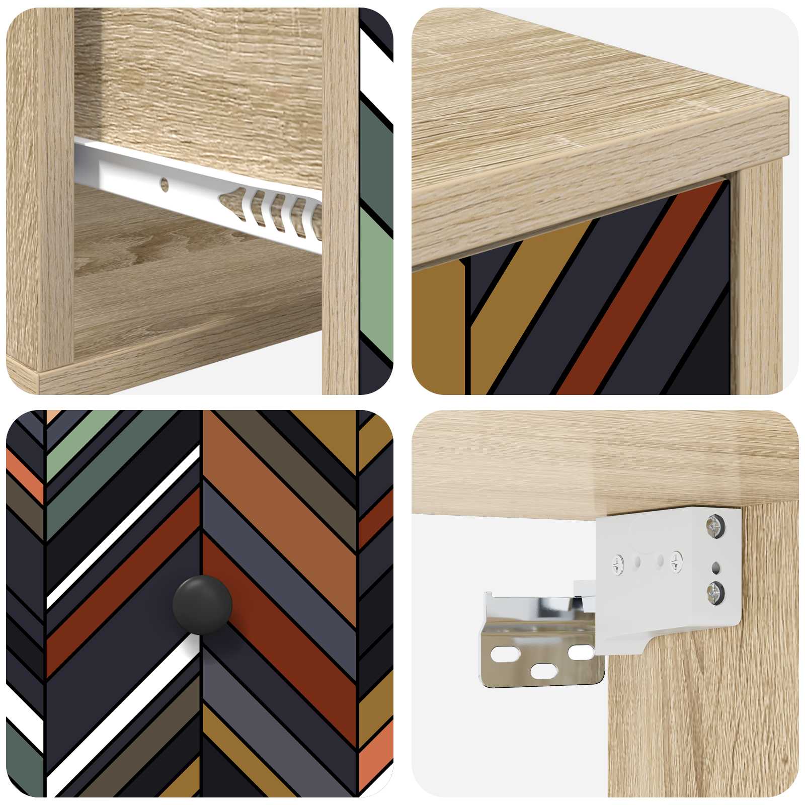 Τοίχου κομοδίνο OMMEN Sonoma Δρυς 36 x 33 x 25 εκ. - Pakobazaar