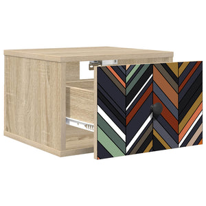 Τοίχου κομοδίνο OMMEN 2 τμχ. Sonoma Δρυς 36 x 33 x 25 εκ. - Pakobazaar