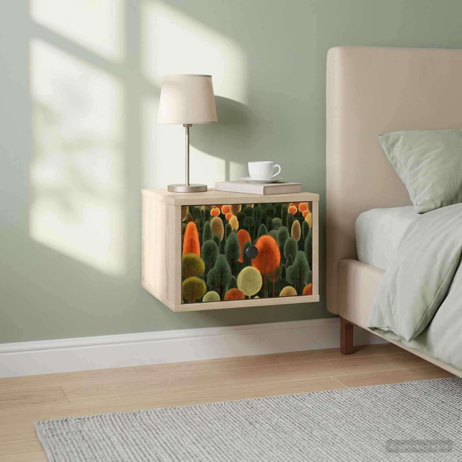 Τοίχου κομοδίνο ZAANDAM 2 τμχ. Sonoma Δρυς 36 x 33 x 25 εκ. - Pakobazaar