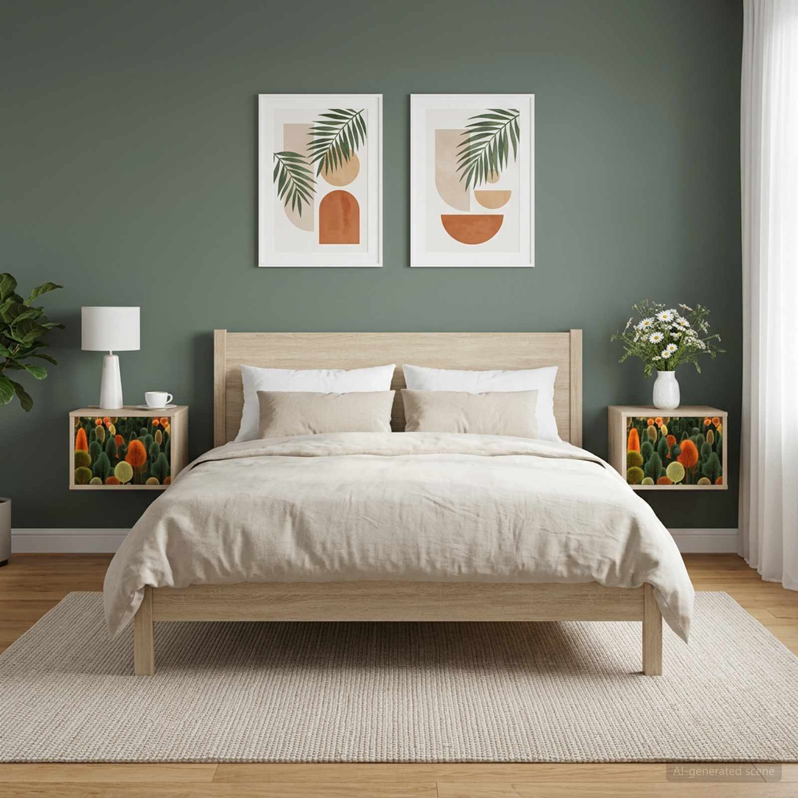 Τοίχου κομοδίνο ZAANDAM 2 τμχ. Sonoma Δρυς 36 x 33 x 25 εκ. - Pakobazaar