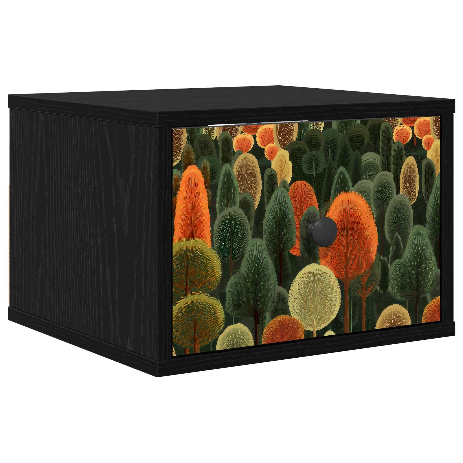 Τοίχου κομοδίνο ZAANDAM Μαύρη Δρυς 36 x 33 x 25 εκ. - Pakobazaar