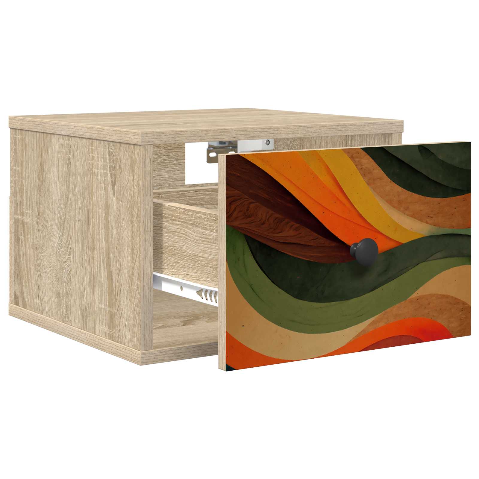 Τοίχου κομοδίνο BONN 2 τμχ. Sonoma Δρυς 36 x 33 x 25 εκ. - Pakobazaar