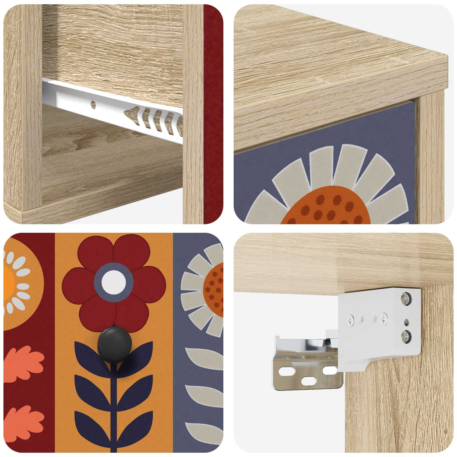 Τοίχου κομοδίνο ESSEN Sonoma Δρυς 36 x 33 x 25 εκ. - Pakobazaar