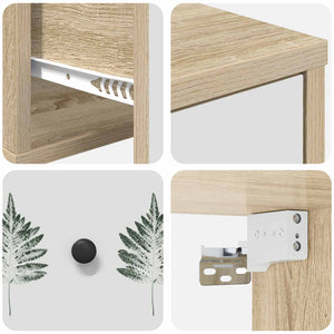 Τοίχου κομοδίνο HANAU 2 τμχ. Sonoma Δρυς 36 x 33 x 25 εκ. - Pakobazaar