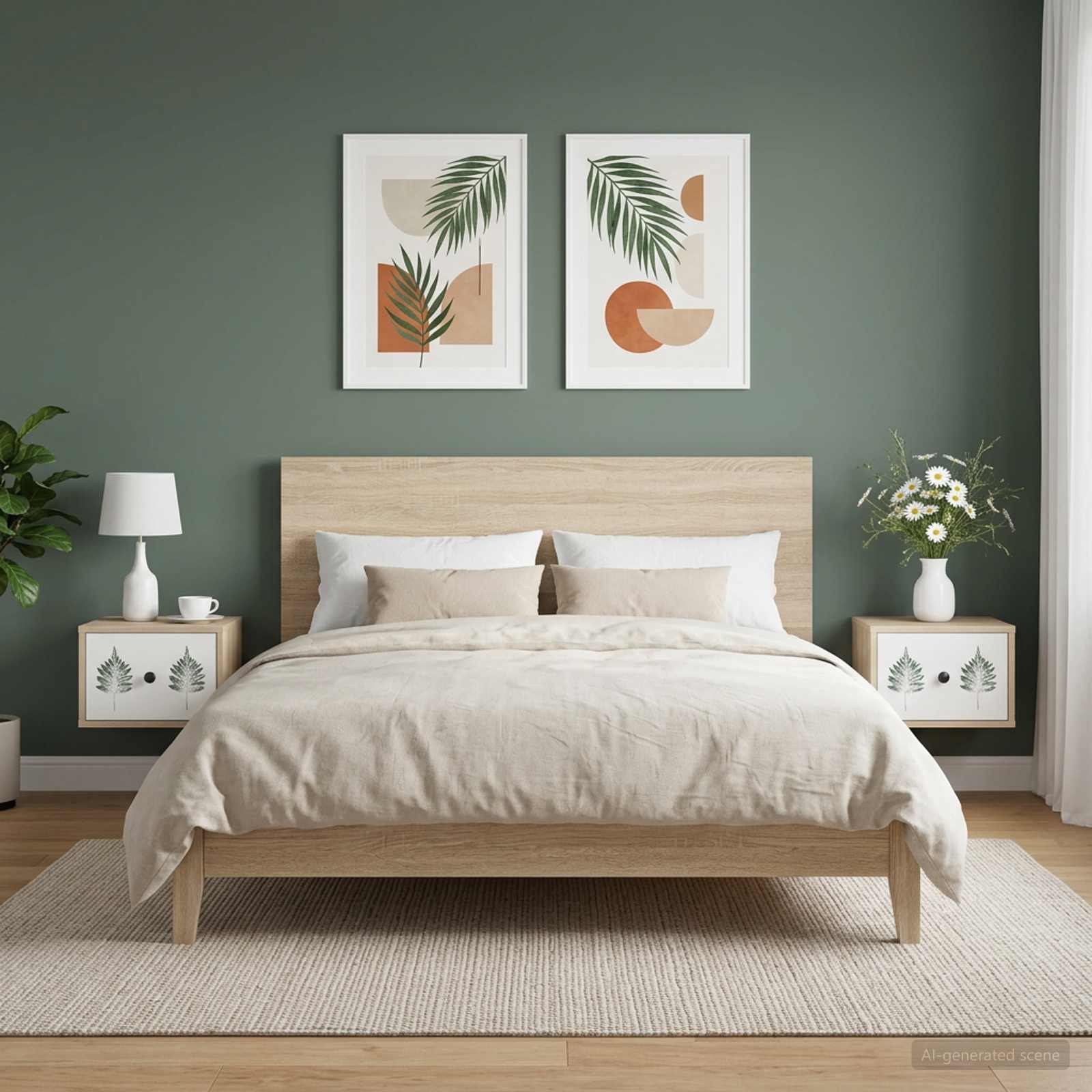 Τοίχου κομοδίνο HANAU 2 τμχ. Sonoma Δρυς 36 x 33 x 25 εκ. - Pakobazaar