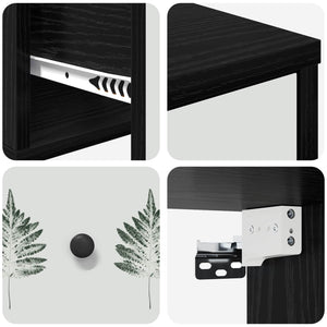 Τοίχου κομοδίνο HANAU Μαύρη Δρυς 36 x 33 x 25 εκ. - Pakobazaar