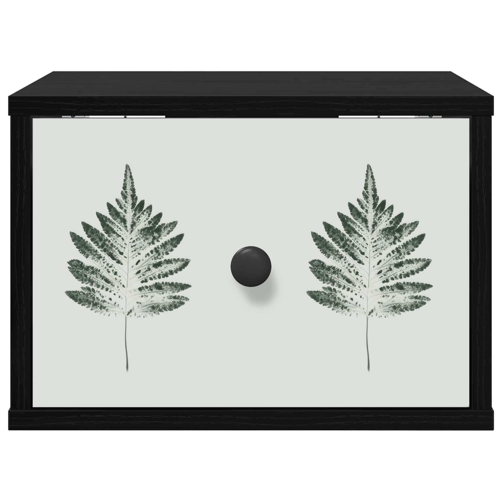 Τοίχου κομοδίνο HANAU 2 τμχ. Μαύρη Δρυς 36 x 33 x 25 εκ. - Pakobazaar