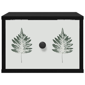 Τοίχου κομοδίνο HANAU 2 τμχ. Μαύρη Δρυς 36 x 33 x 25 εκ. - Pakobazaar